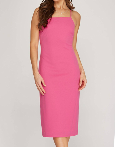 She + Sky One Kiss Away Dress In Pink