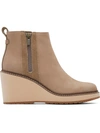 TOMS RAVEN WOMENS NUBUCK WATER RESISTANT ANKLE BOOTS