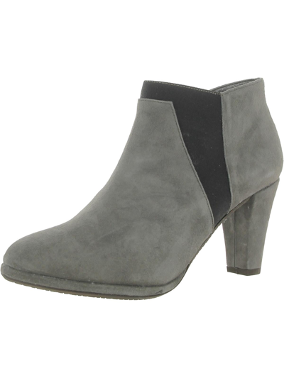 Eric Michael Ariella Womens Suede Ankle Booties In Grey