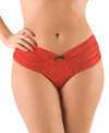 Rhonda Shear Bon Bon Lace Fancy Panty In Tangerine In Orange