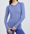 Phat Buddha Women Yonkers Long Sleeve Crew Neck Tee In Blue In Blue