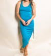 BLUE BUTTERCUP CHASING DAYS RUCHED DRESS IN BLUE