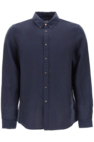 PS BY PAUL SMITH LINEN BUTTON-DOWN SHIRT FOR