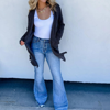 Blakeley Cooper Boyfriend Cardigan In Black In Black