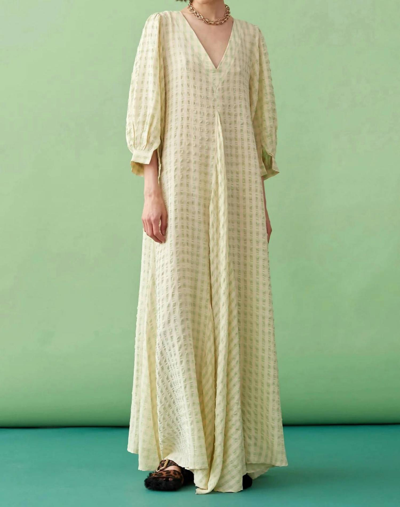 Blanca Fennie Dress In Green Check In Multi