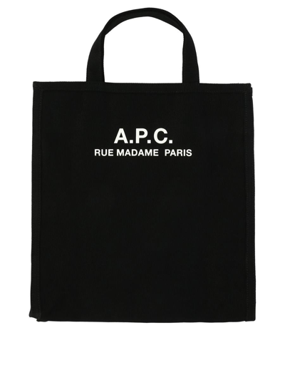 Apc Recuperation Canvas Tote Bag In Black