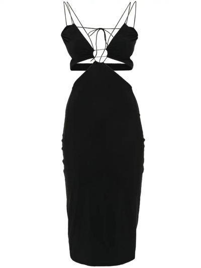 Amazuìn Klea Cut-out Midi Dress In Black