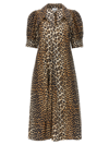 Ganni Leopard Print Poplin Dress