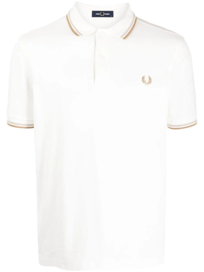 Fred Perry Laurel Wreath-embroidered Polo Shirt In White