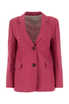 's Max Mara Tyrian Purple Linen Sofia Blazer In Purple
