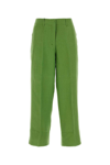 's Max Mara Grass Green Linen Rebecca Pant In Green
