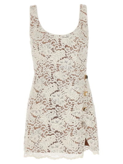 SELF-PORTRAIT CREAM CORD LACE MINI DRESSES WHITE