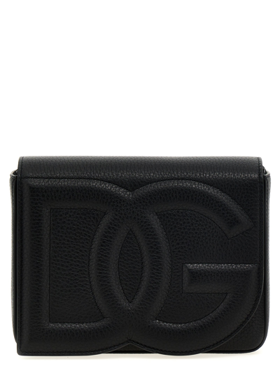 Dolce & Gabbana Dg Logo Bag Crossbody Bags Black In Nero