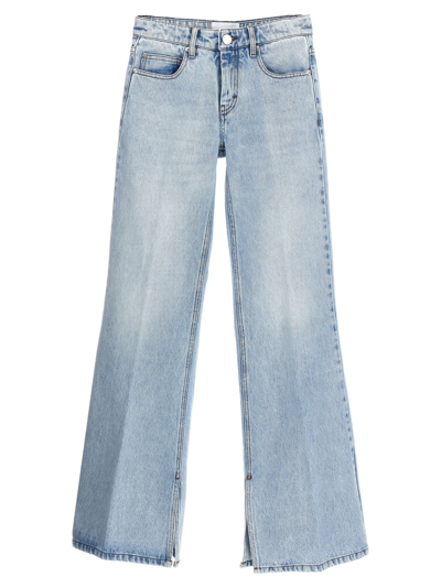 Ami Alexandre Mattiussi Slitted Flare Fit Jeans Blue For Women