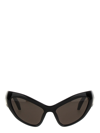 Balenciaga Black Exaggerated Sport Goggle Sunglasses