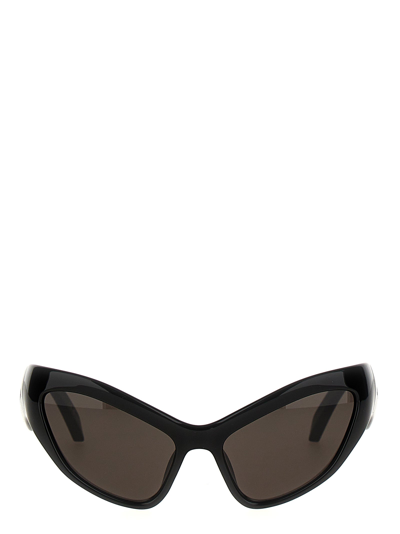 Balenciaga Black Cat-eye Sunglasses In 001 Black