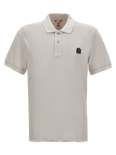 Parajumpers Logo Patch Polo Shirt In Grey