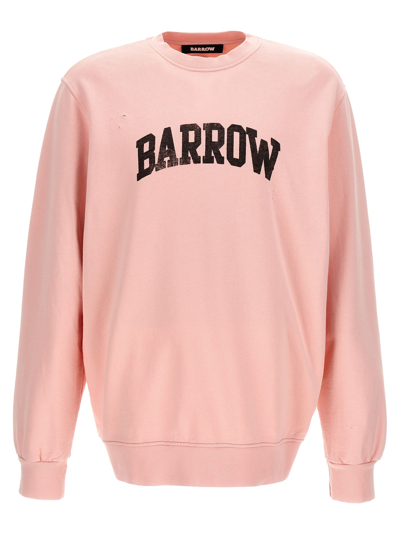 Barrow Logo Print Sweatshirt In Pink