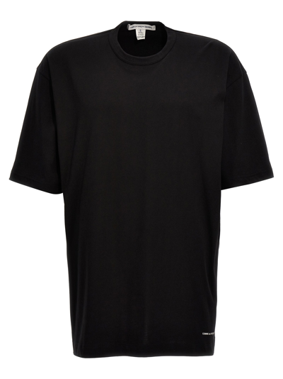 Comme Des Garçons Shirt Logo Cotton Jersey T-shirt In Black