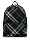 Burberry Check Pattern Shield Backpack With Front Zip