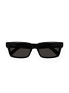 Balenciaga Men's Weekend 55mm Rectangular Sunglasses In Black Dark Grey