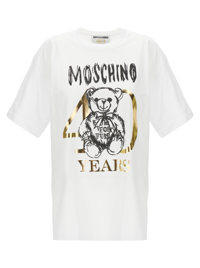 Moschino Teddy Bear-print Cotton T-shirt In White