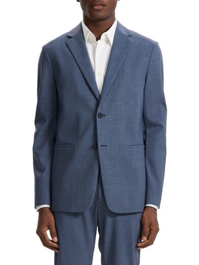 Theory Men's Clinton Blazer In Precision Ponte In Dusty Blue
