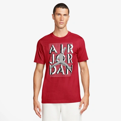 Jordan Mens  Jumpman Stack Short Sleeve Crew In Gym Red