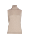 Saks Fifth Avenue Women's Sand Merino Wool Sleeveless Top