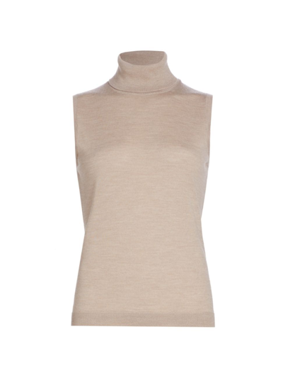 Saks Fifth Avenue Women's Sand Merino Wool Sleeveless Top