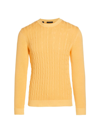 Saks Fifth Avenue Men's Collection Garment-dyed Cotton Crewneck Sweater In Banana