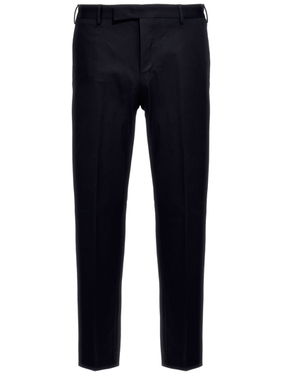 Pt Torino Cotton Trousers In Blue