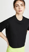 COTTON CITIZEN TOKYO CROP TEE JET BLACK,COTTO30111