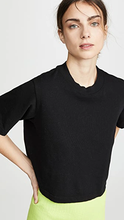 Cotton Citizen Tokyo Crop Tee In Jet Black