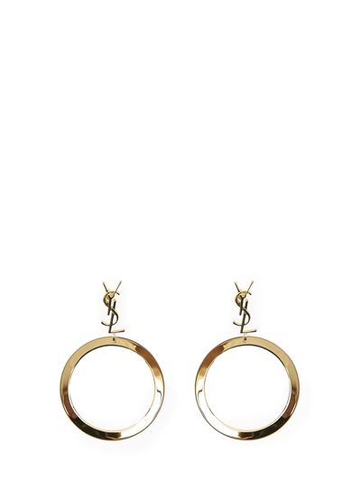 Saint Laurent Cassandre Earrings In Gold