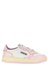 Autry Medalist Low Leather Sneakers In Pink