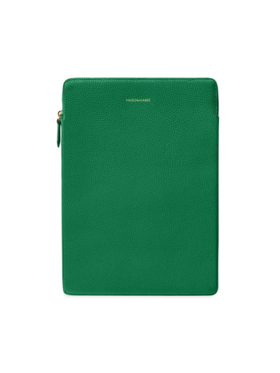 Maison De Sabre Laptop Case In Emerald Green