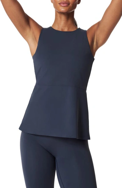 Spanx Peplum Tank In Dark Storm