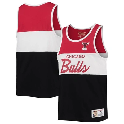MITCHELL & NESS YOUTH MITCHELL & NESS BLACK/RED CHICAGO BULLS HARDWOOD CLASSICS SPECIAL SCRIPT TANK TOP