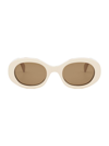 Celine Men's 52mm Oval Acetate Sunglasses In Ivory Brown