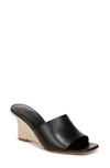 Vince Womens Pia Espadrille Mules Wedge Sandals Black Leather