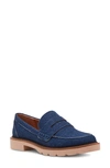 Blondo Waterproof Penny Loafer In Denim Fabric