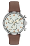 TED BAKER TED BAKER LONDON BARNETB CHRONOGRAPH LEATHER STRAP WATCH, 41MM
