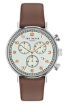 TED BAKER BARNETB CHRONOGRAPH LEATHER STRAP WATCH, 41MM