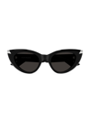 Alexander Mcqueen Women's Punk Rivet 50mm Cat-eye Sunglasses In Black Dark Grey