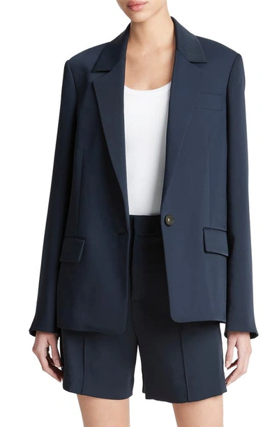 Vince Suiting Single-breasted Blazer In Coastal