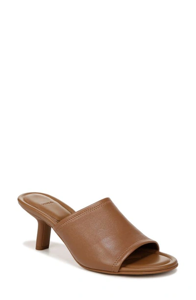 Vince Women's Joan 65mm Leather Open-toe Mules In Peanut