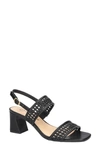 Bella Vita Xannon Block Heel Slingback Sandal In Black