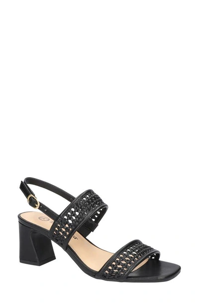 Bella Vita Xannon Block Heel Slingback Sandal In Black