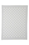 Barefoot Dreams Cozychic Cotton-blend Checkered Throw Blanket In Gray-cream